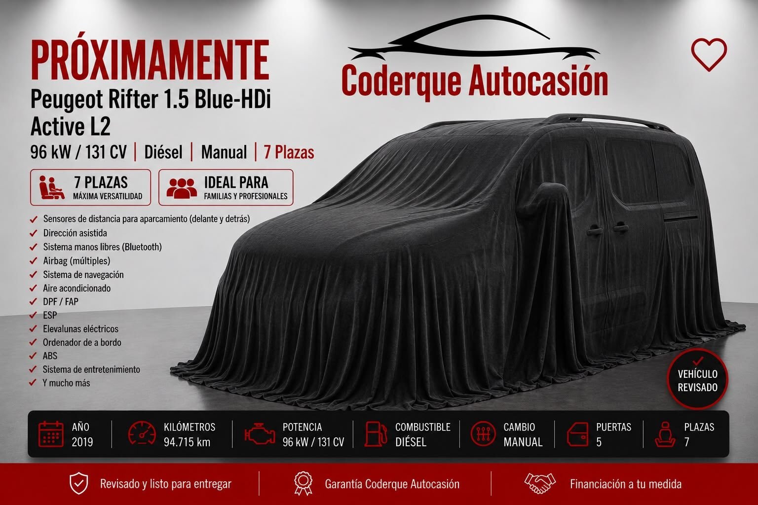 PEUGEOT RIFTER 1.5 Blue-HDi Active L2